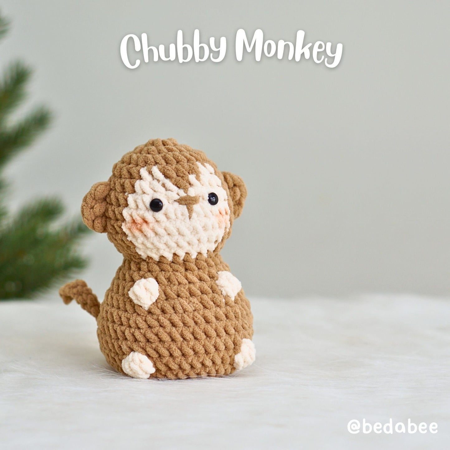 Bedabee No-Sew 6-in-1 Chubby Safari Animals Crochet Pattern Bundle Amigurumi PDF Tutorial