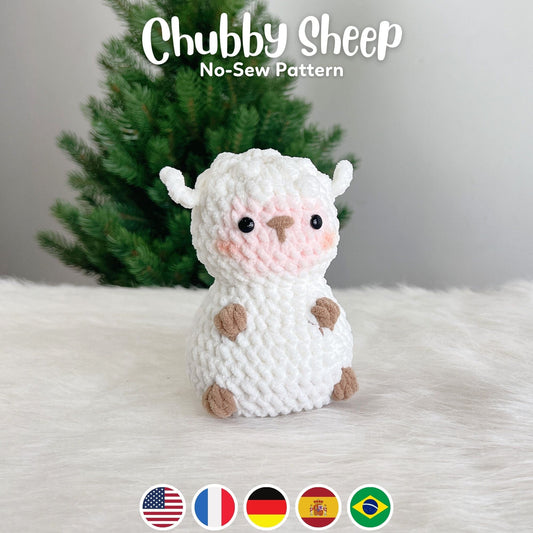 Bedabee No-Sew Chubby Sheep Crochet Pattern Amigurumi PDF Tutorial
