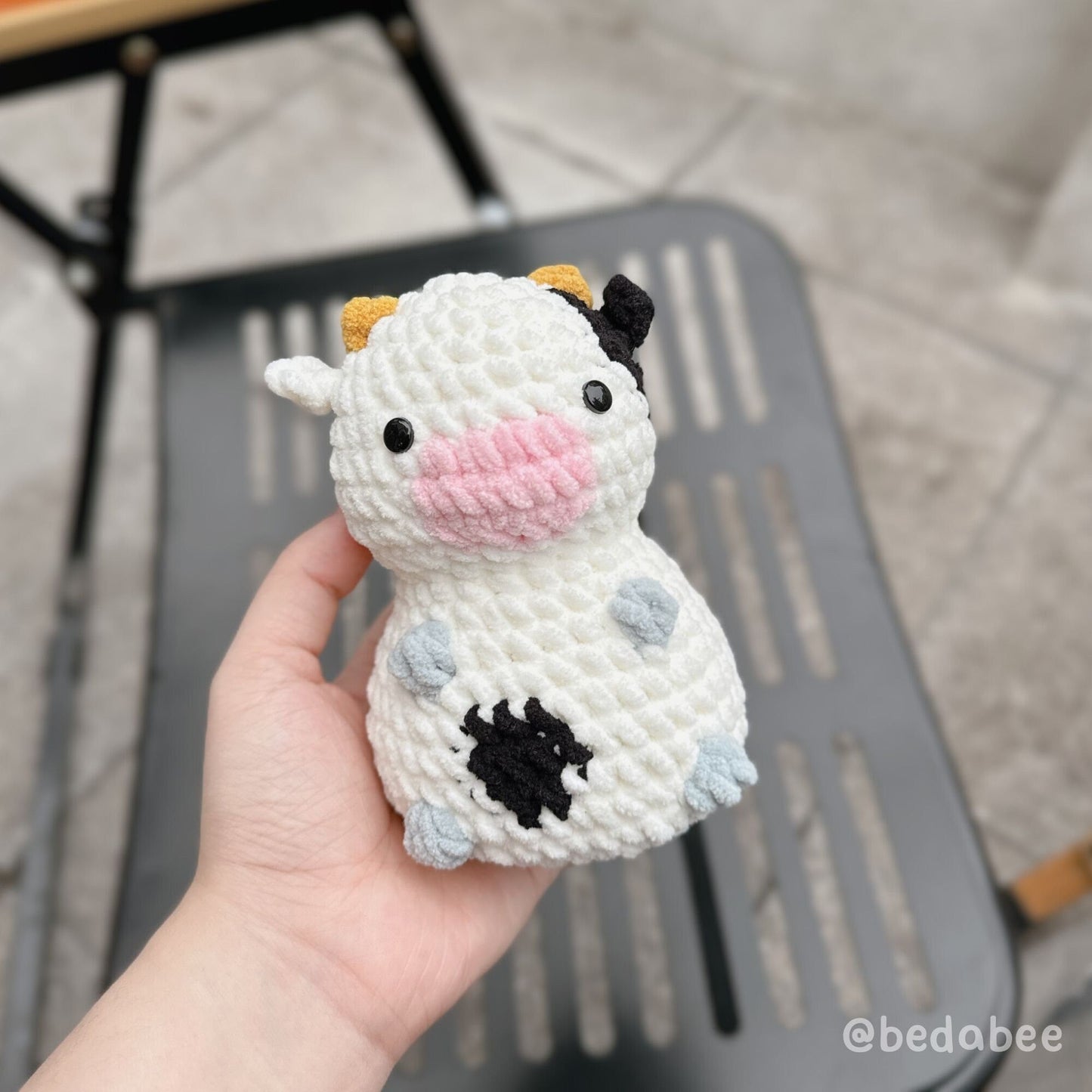 Bedabee No-Sew Chubby Cow Crochet Pattern Amigurumi PDF Tutorial