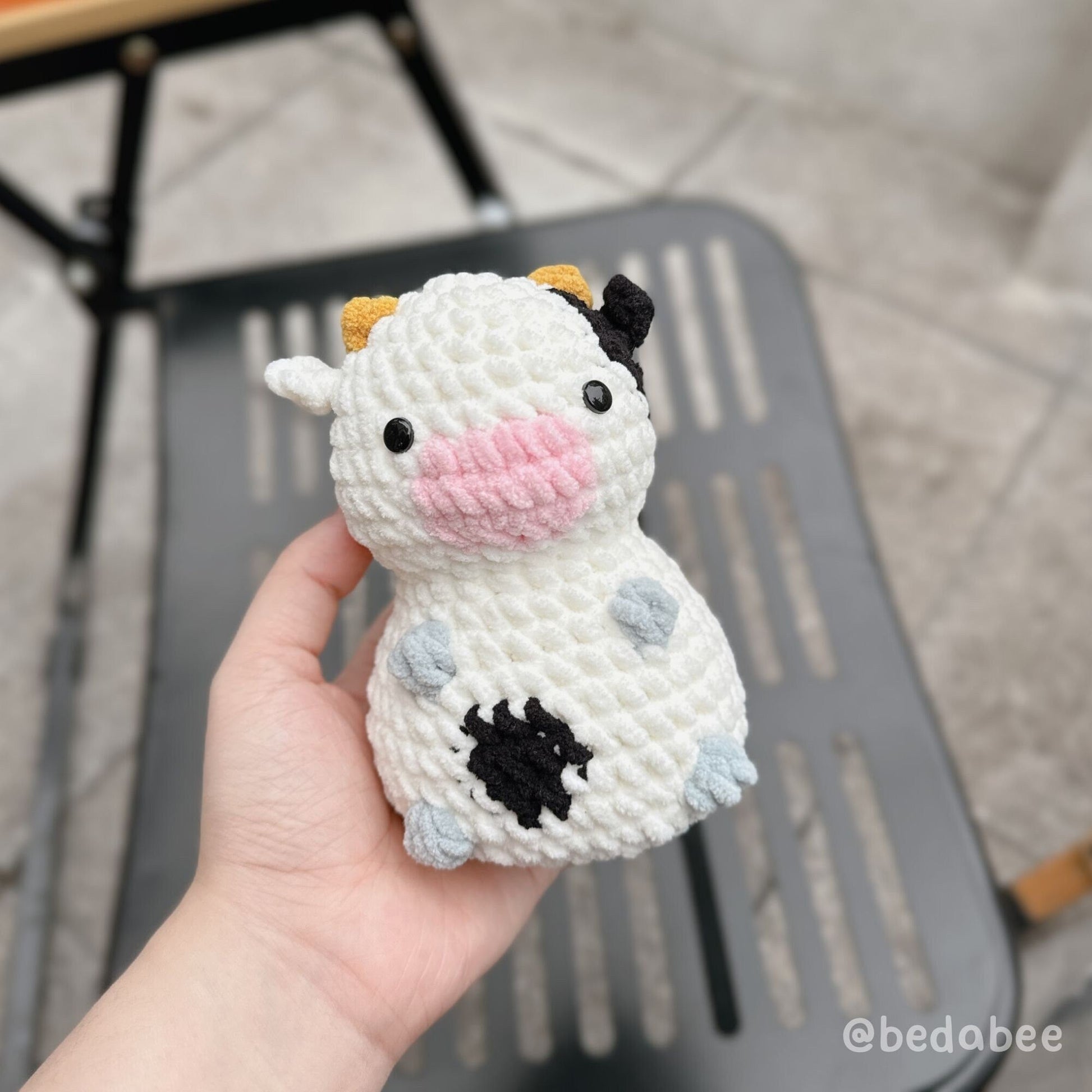 Bedabee No-Sew Chubby Cow Crochet Pattern Amigurumi PDF Tutorial