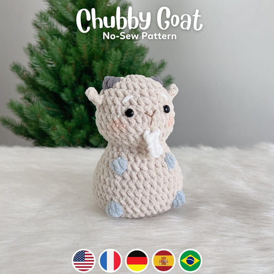 Bedabee No-Sew Chubby Goat Crochet Pattern Amigurumi PDF Tutorial