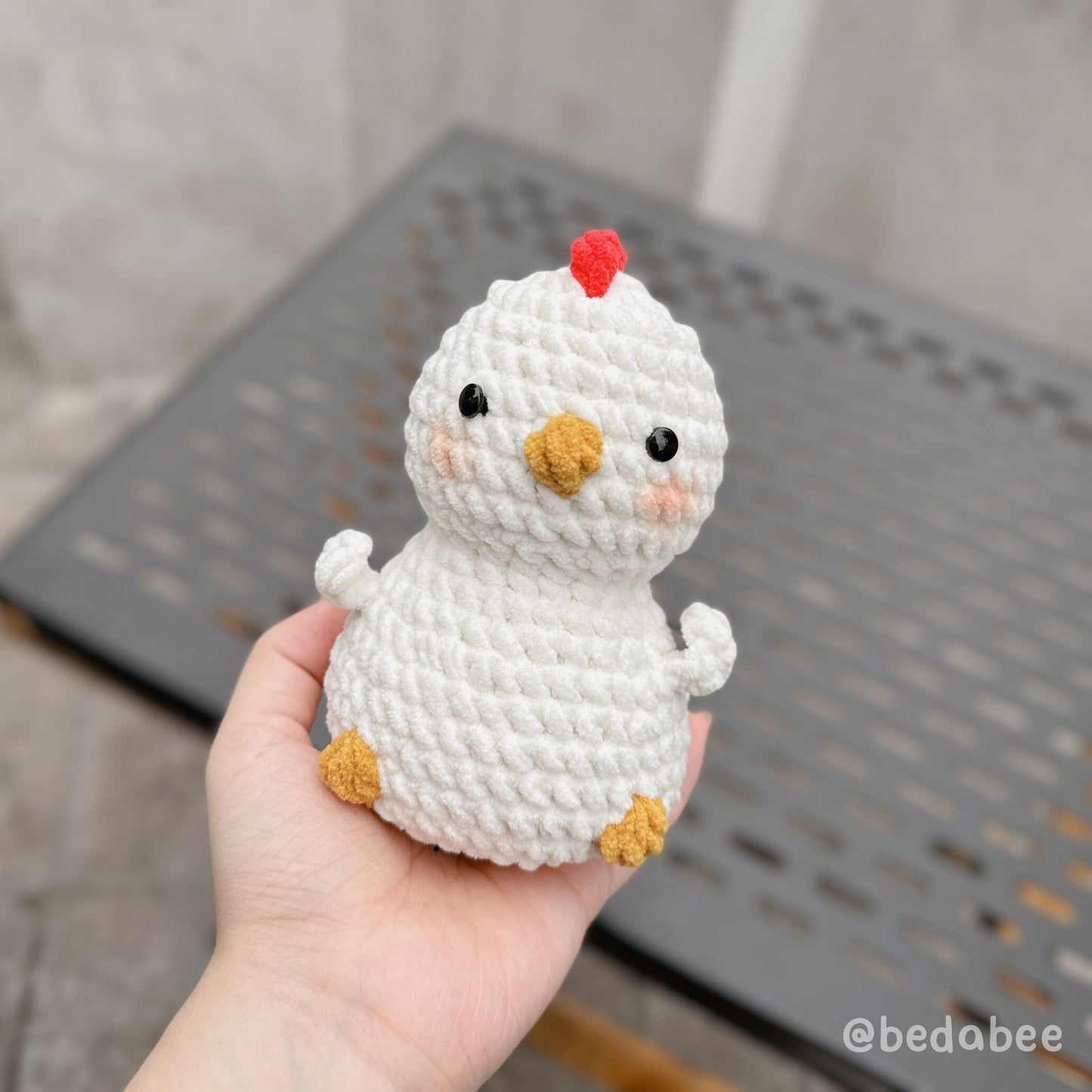 Bedabee No-Sew Chubby Chicken Crochet Pattern Amigurumi PDF Tutorial