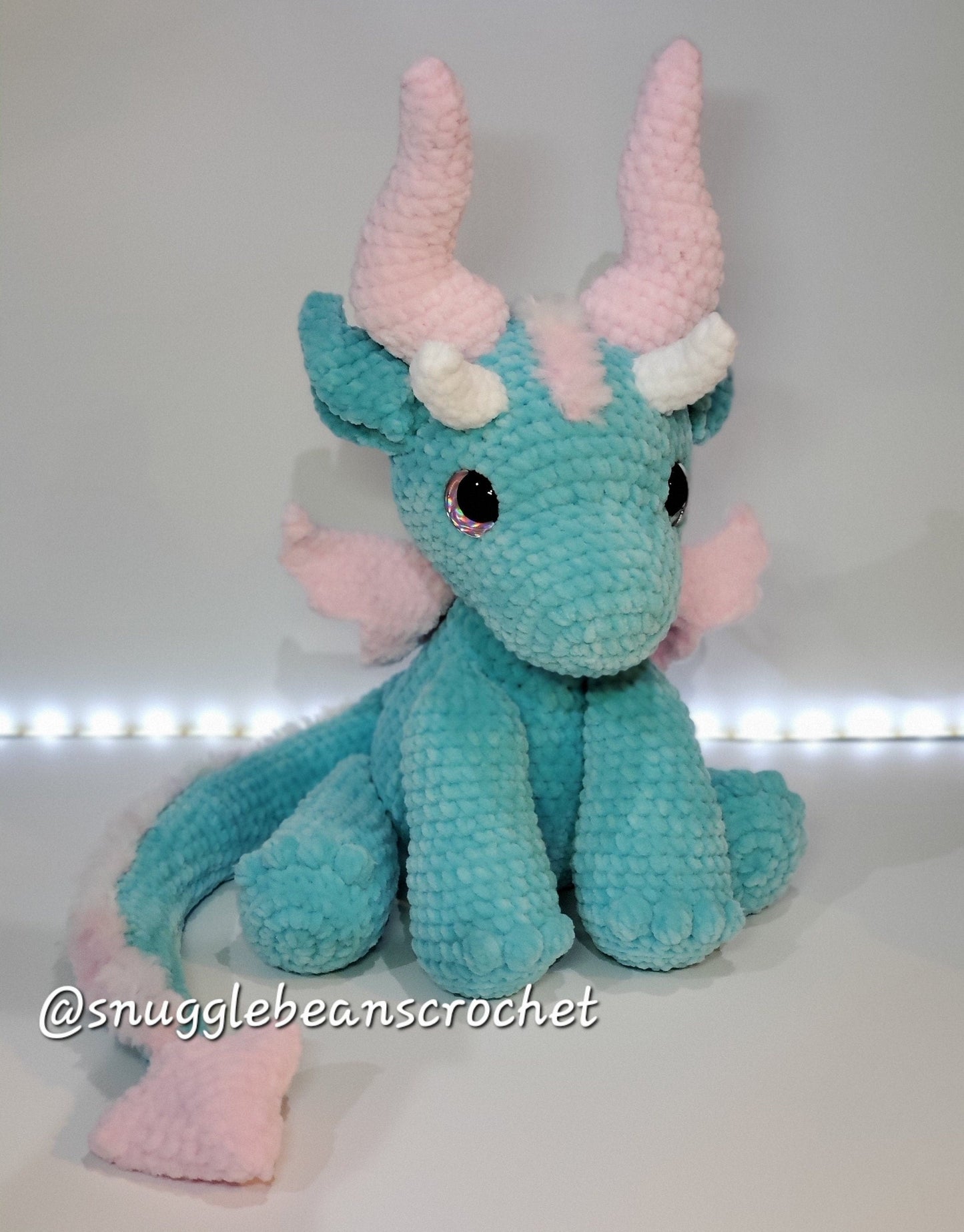 SnuggleBeansCrochet Snuggle Dragon Crochet Pattern Customizable Amigurumi PDF