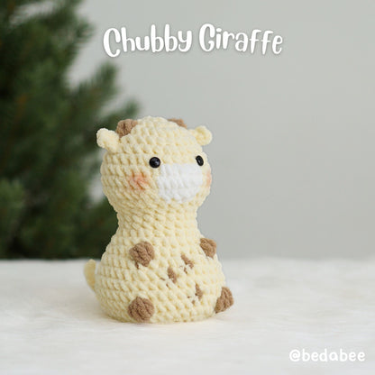 Bedabee No-Sew 6-in-1 Chubby Safari Animals Crochet Pattern Bundle Amigurumi PDF Tutorial
