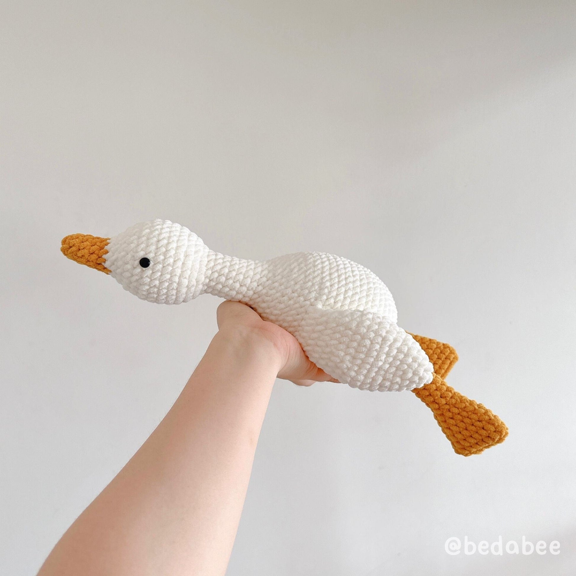 Bedabee No-Sew Little Goose Crochet Pattern Amigurumi PDF Tutorial