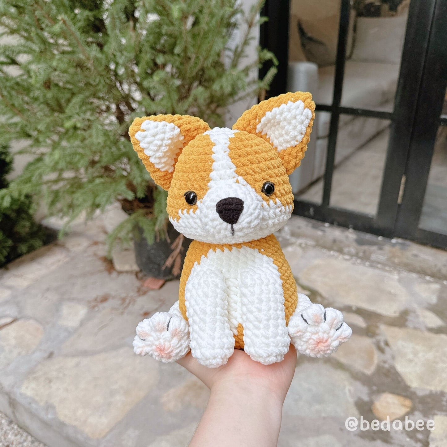 Bedabee Sitting Corgi Crochet Pattern Amigurumi Dog Puppy PDF Tutorial