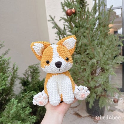 Bedabee Sitting Corgi Crochet Pattern Amigurumi Dog Puppy PDF Tutorial