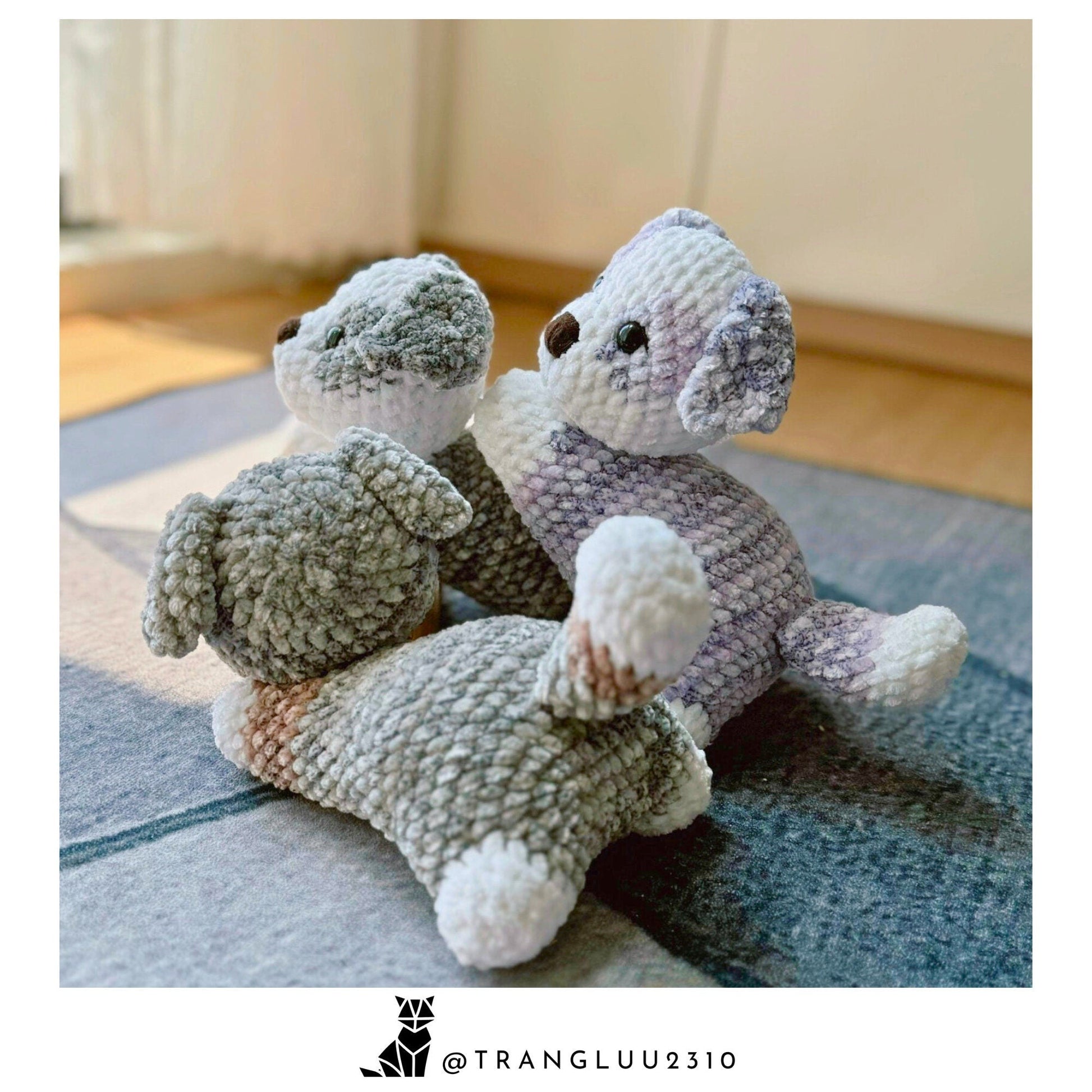 MagicRing Crochet Dog Pattern 3 in 1: Aussie Pups Australian Shepherd (PDF Pattern)
