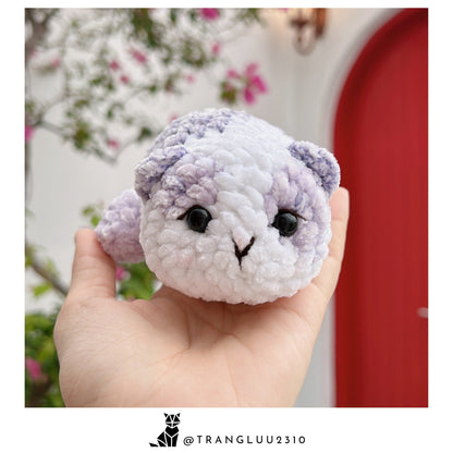 MagicRing Crochet Cat Pattern: NO SEW Amigurumi Palm Loaf (PDF Pattern)