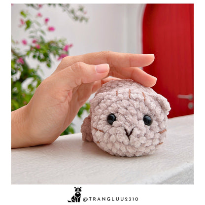 MagicRing Crochet Cat Pattern: NO SEW Amigurumi Palm Loaf (PDF Pattern)