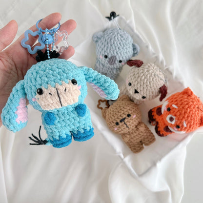 Bedabee No-Sew 10-in-1 Animal Keychain Crochet Pattern Bundle Amigurumi PDF Tutorial