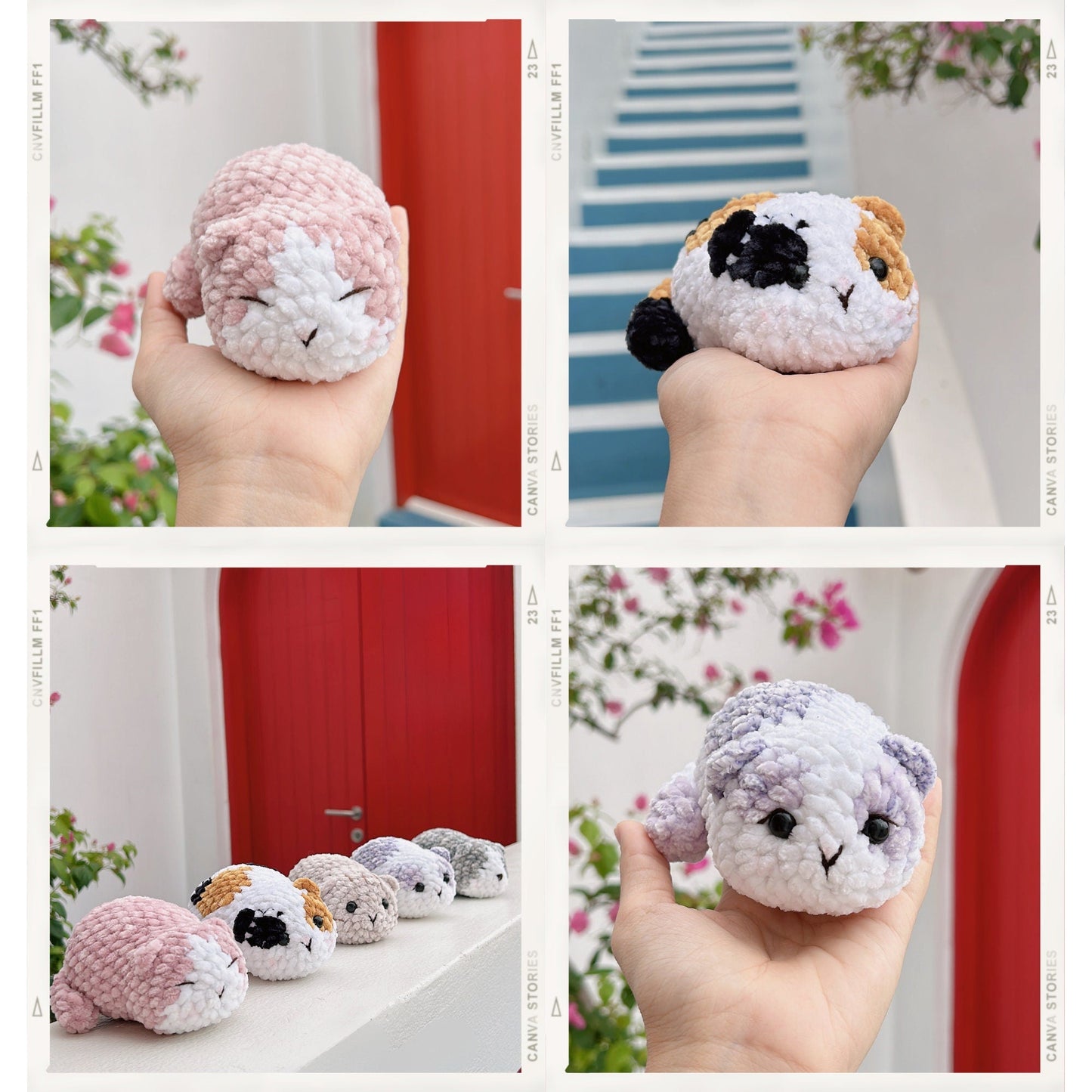 MagicRing Crochet Cat Pattern: NO SEW Amigurumi Palm Loaf (PDF Pattern)
