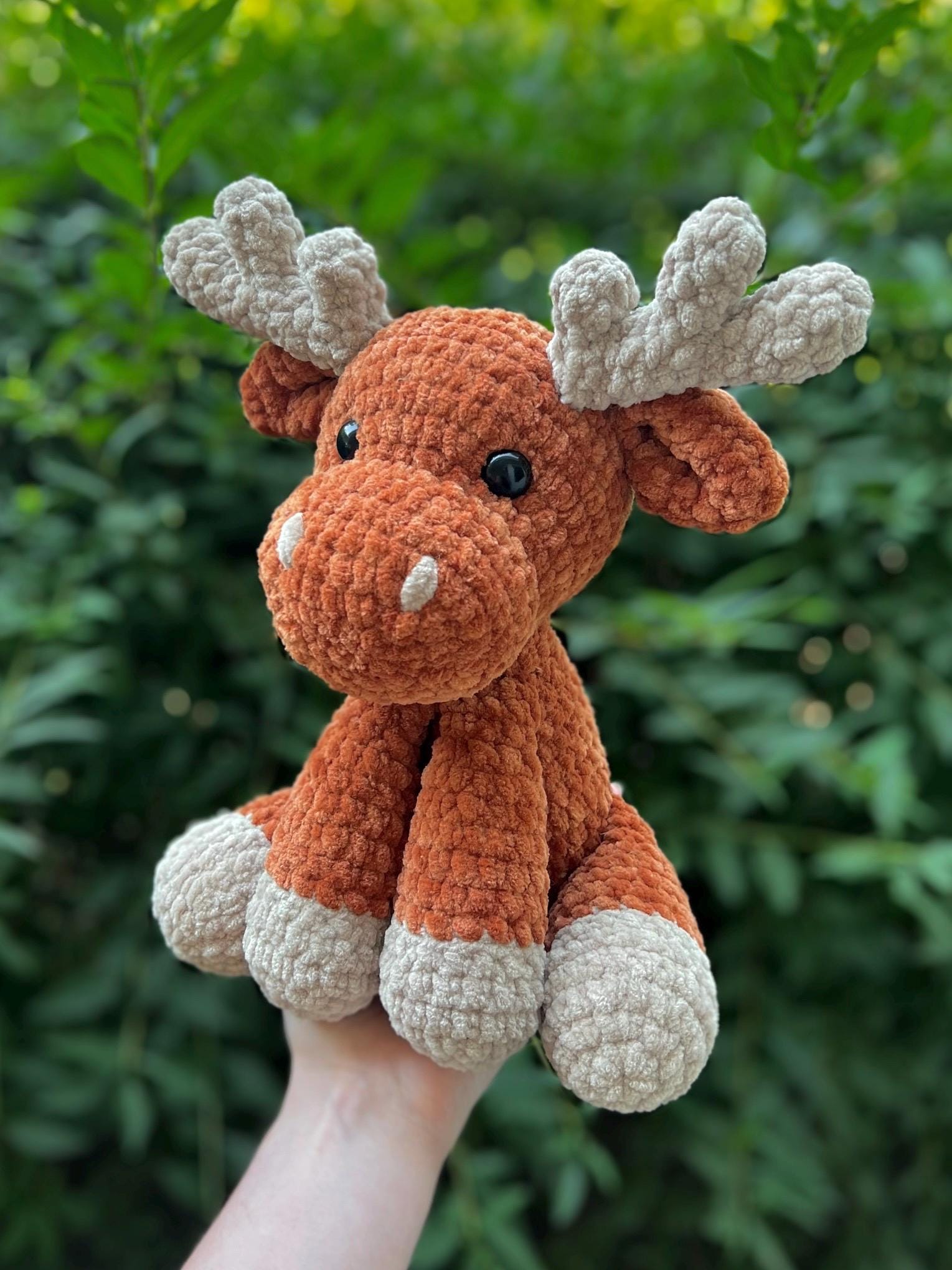 KnotsandSnugglesCo Maple the Moose Amigurumi Crochet Pattern PDF