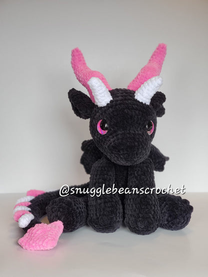 SnuggleBeansCrochet Snuggle Dragon Crochet Pattern Customizable Amigurumi PDF
