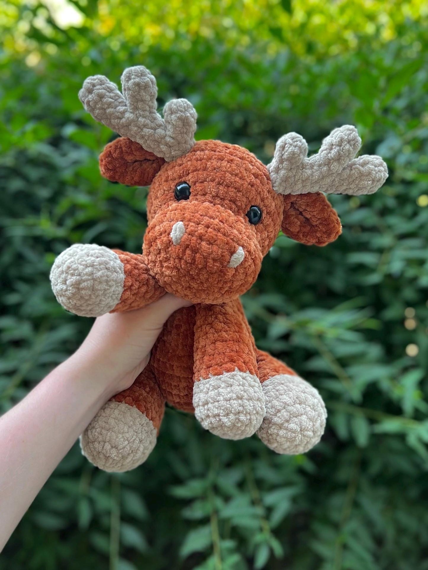 KnotsandSnugglesCo Maple the Moose Amigurumi Crochet Pattern PDF