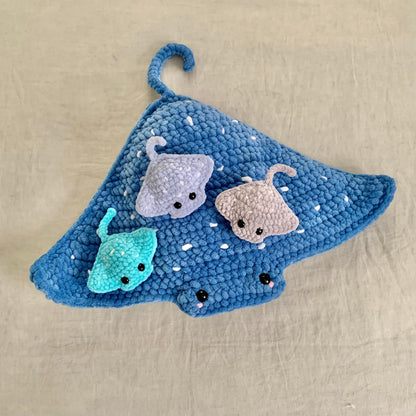 TheresasCrochetShop No Sew Mega and Mini Ray Amigurumi Crochet Pattern Set PDF