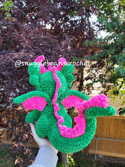 SnuggleBeansCrochet Zazzie the Baby Dragon Crochet Pattern Customizable Amigurumi PDF