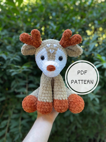 KnotsandSnugglesCo Darla the Deer Amigurumi Crochet Pattern PDF