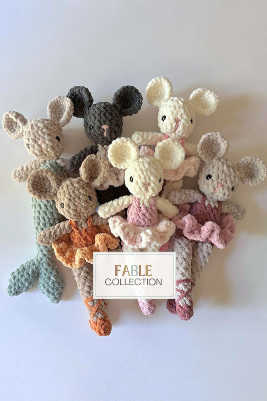 Brie Mouse and Mermaid Tail Crochet Pattern (Fable Collection)