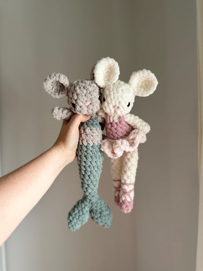 Brie Mouse and Mermaid Tail Crochet Pattern (Fable Collection)