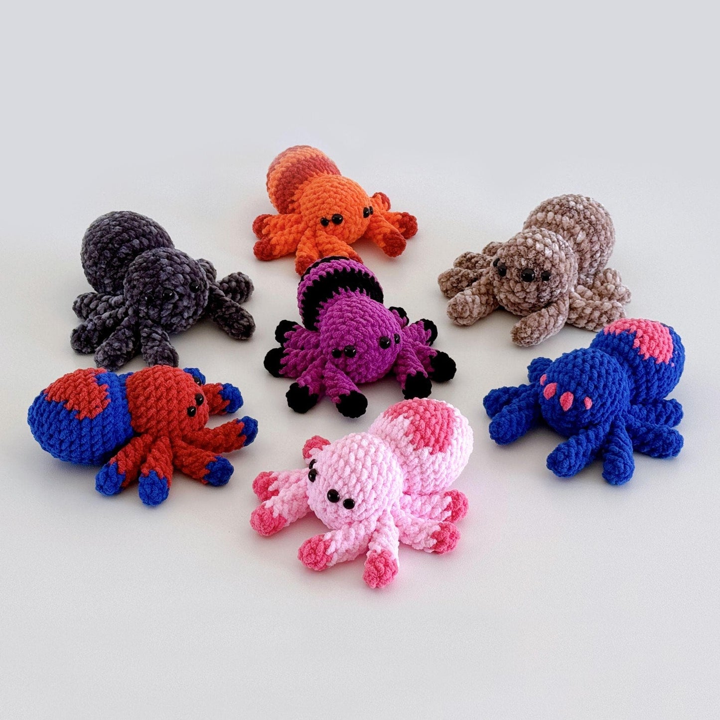 Bedabee 3-in-1 Spider Plushie Crochet Pattern Bundle Beginner Amigurumi