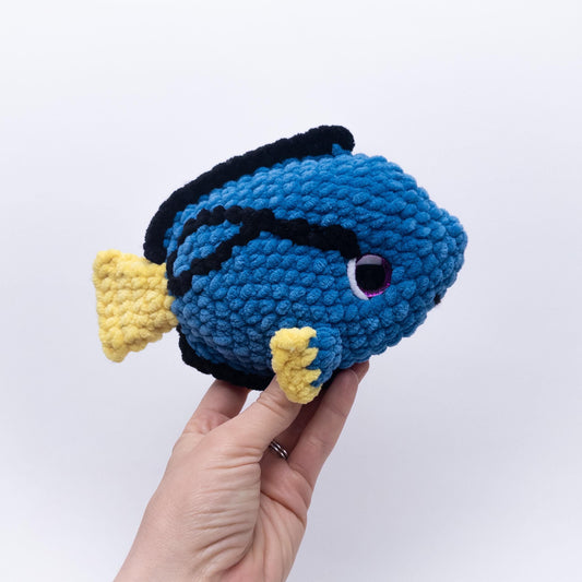 TheresasCrochetShop Beckett the Blue Tang Amigurumi Crochet Pattern PDF