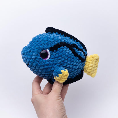TheresasCrochetShop Beckett the Blue Tang Amigurumi Crochet Pattern PDF