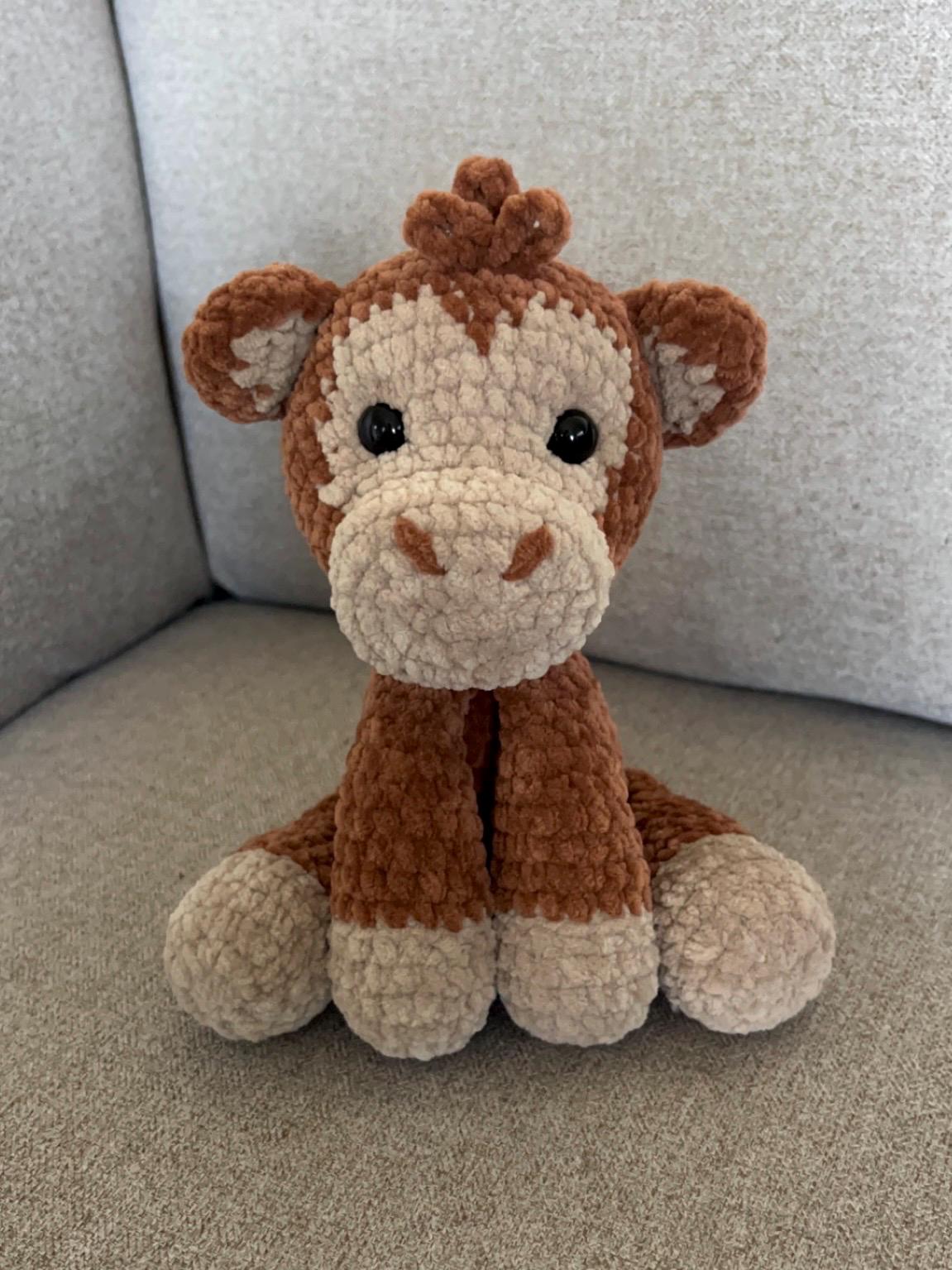 KnotsandSnugglesCo Crochet Sitting Monkey Amigurumi Pattern PDF