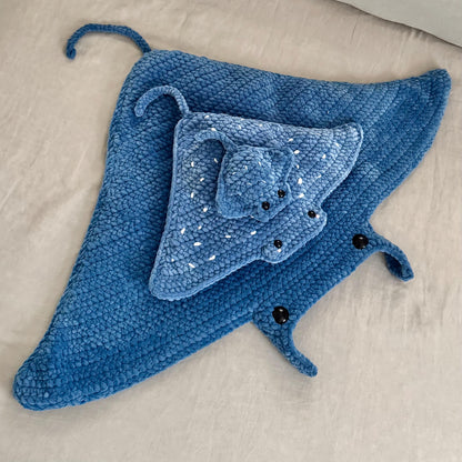 TheresasCrochetShop No-Sew Manta, Mega, and Mini Ray Amigurumi Crochet Pattern Pack PDF