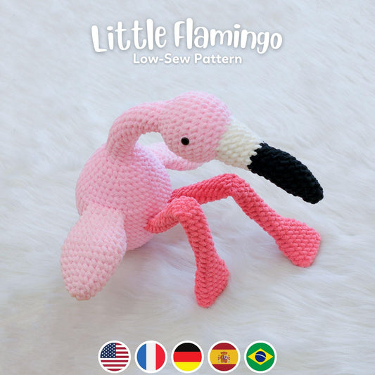 Bedabee Little Flamingo Crochet Pattern Amigurumi PDF Tutorial