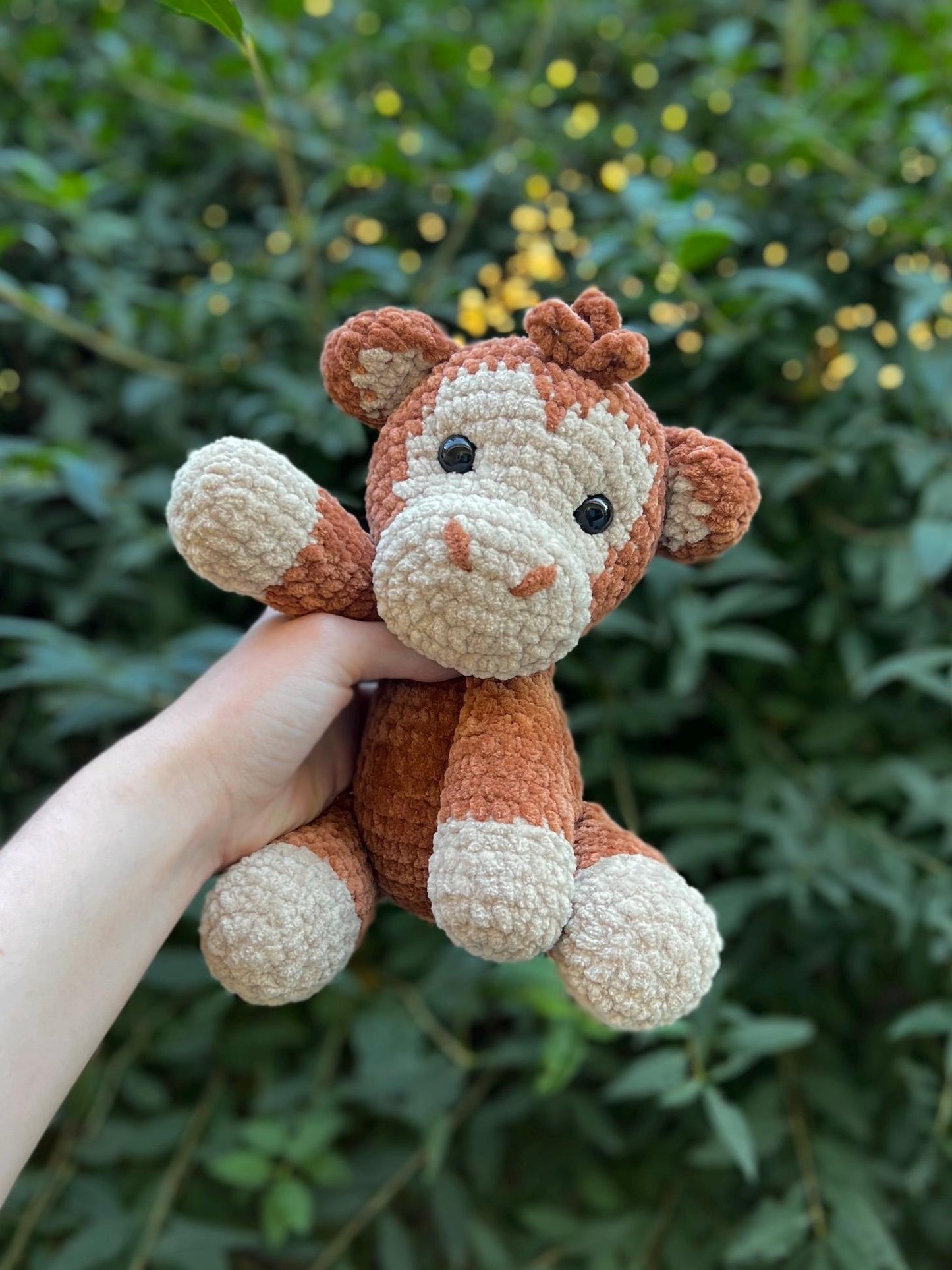 KnotsandSnugglesCo Crochet Sitting Monkey Amigurumi Pattern PDF