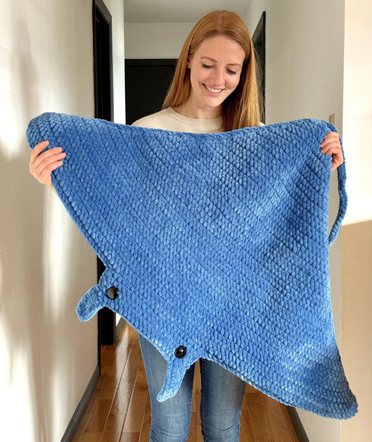 TheresasCrochetShop No-Sew Maverick Manta Ray Amigurumi Crochet Pattern PDF