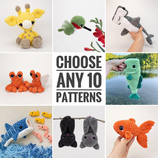 TheresasCrochetShop Choose Any 10 Crochet Patterns PDF Pack