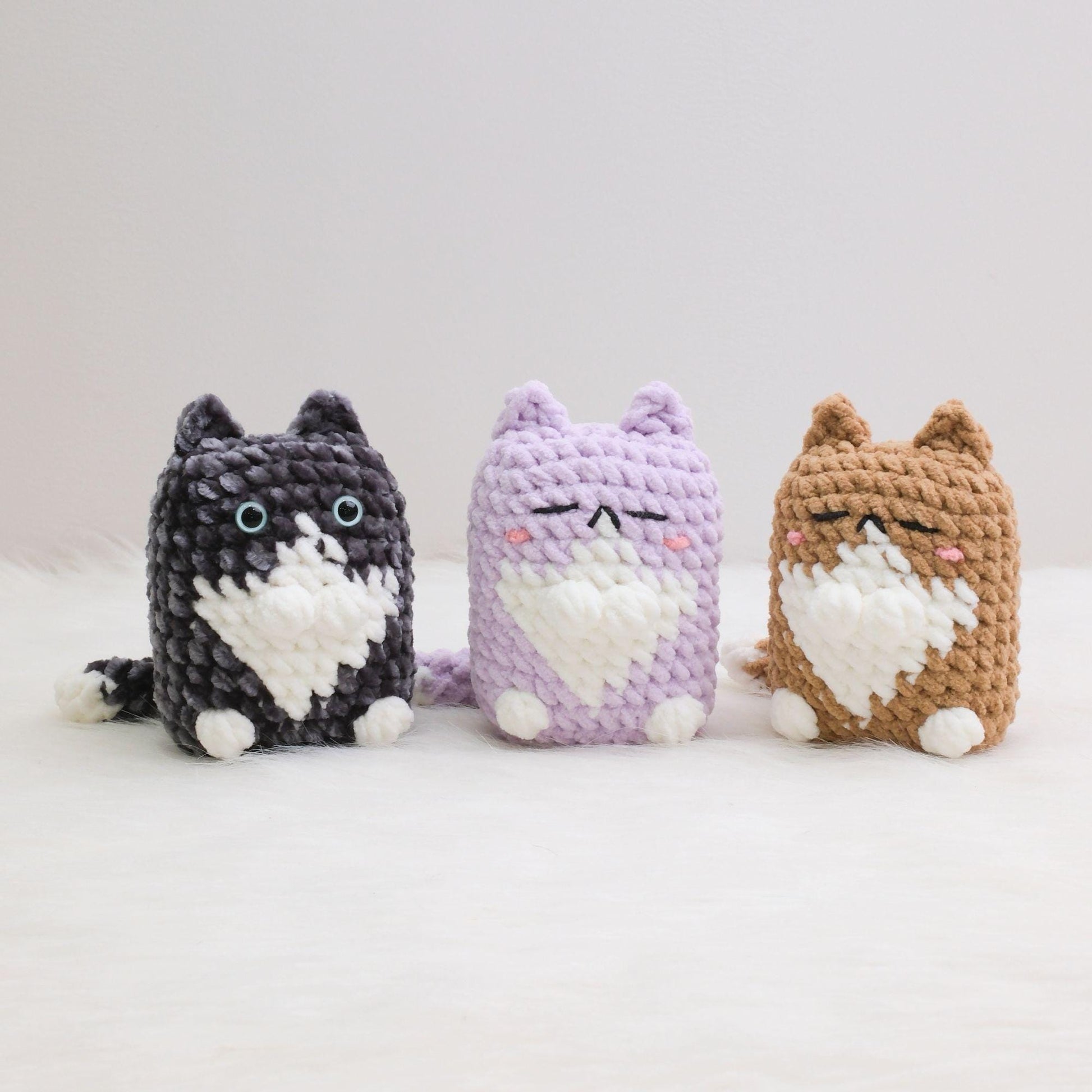 Bedabee No-Sew 4-in-1 Pillow Cat Plushies Crochet Pattern Amigurumi PDF Tutorial
