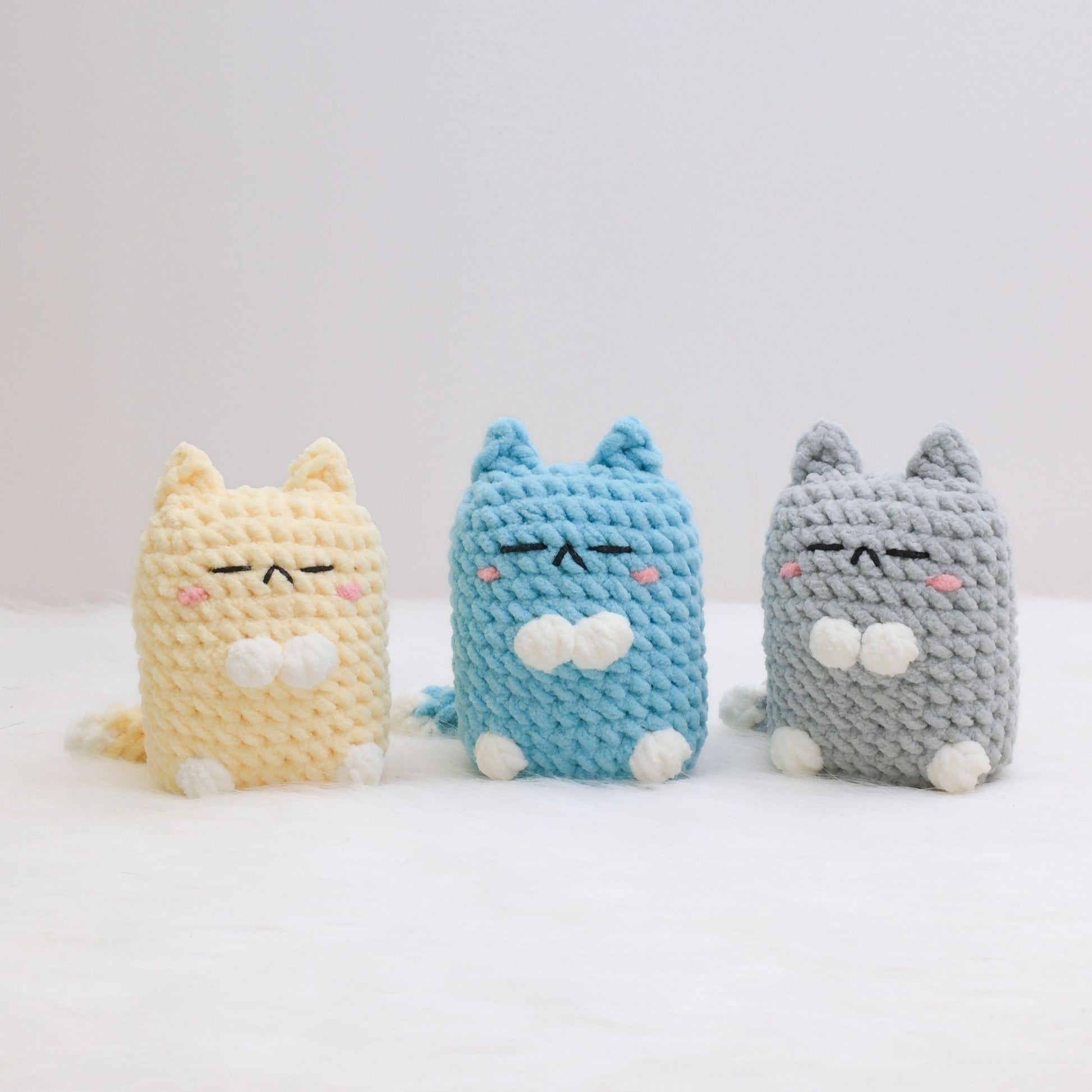 Bedabee No-Sew 4-in-1 Pillow Cat Plushies Crochet Pattern Amigurumi PDF Tutorial