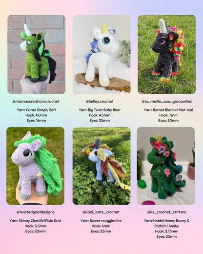 SnuggleBeansCrochet Willow the Unicorn Crochet Pattern 2-in-1 Pegasus Amigurumi PDF