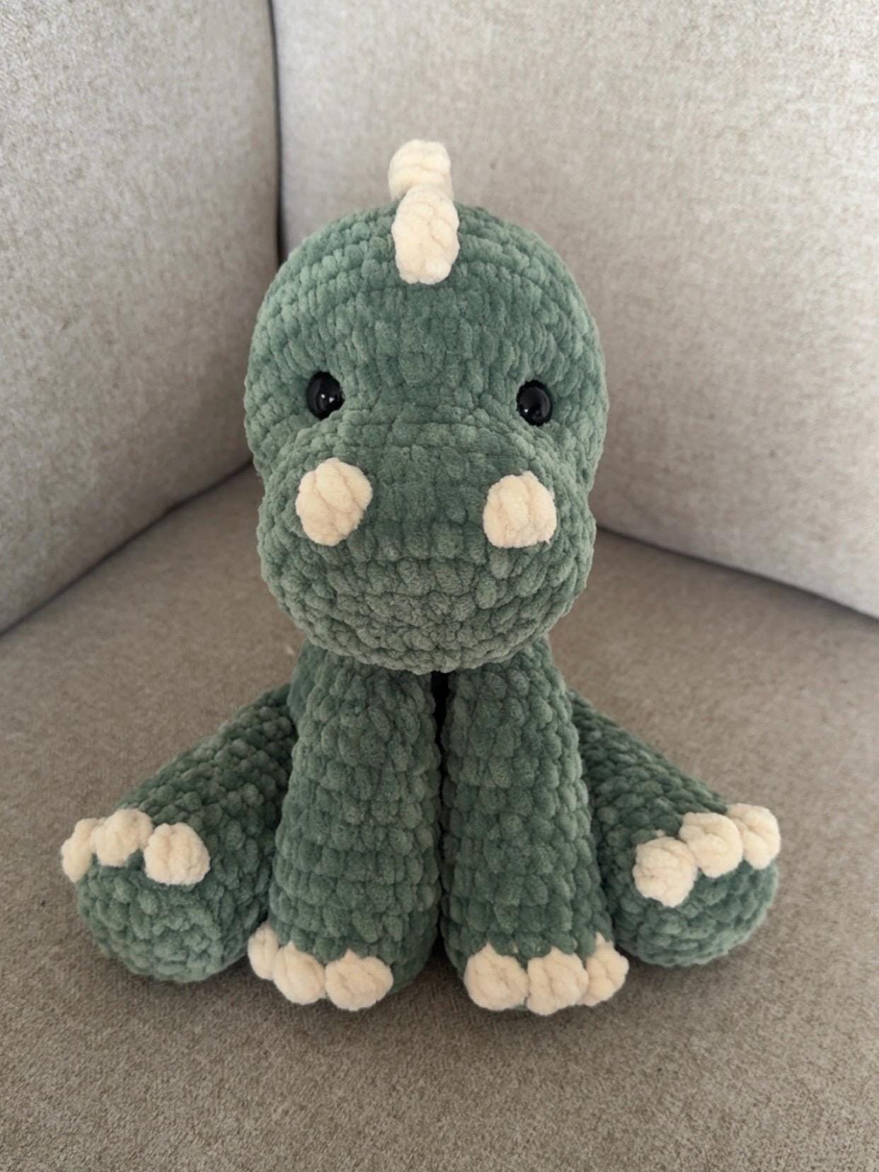 KnotsandSnugglesCo Spike the Dinosaur Amigurumi Crochet Pattern PDF