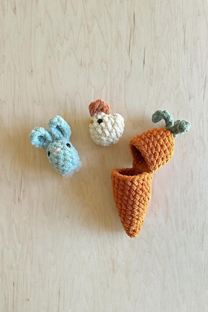 Oak and Marlow Hatching Carrot Crochet Pattern