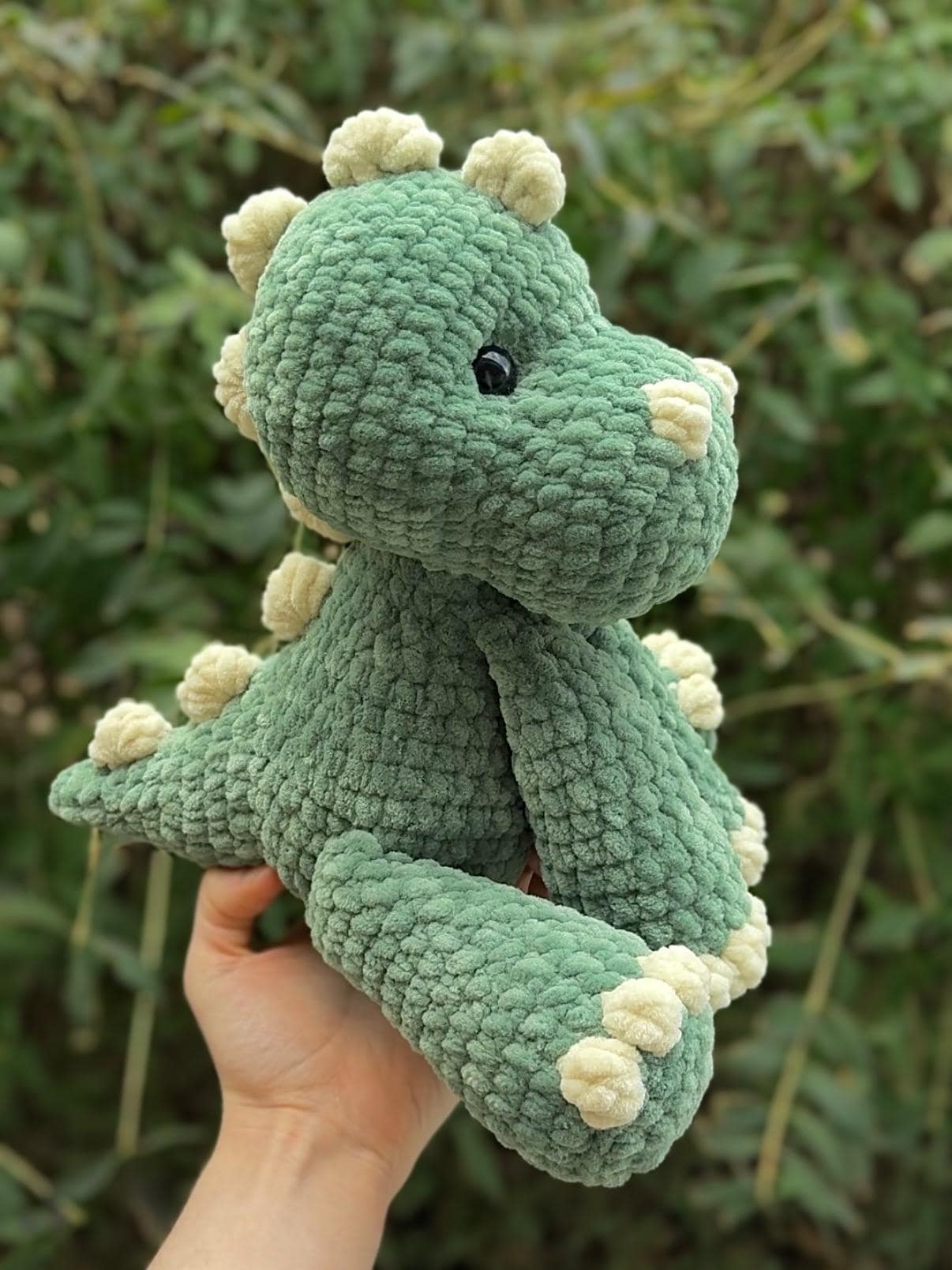 KnotsandSnugglesCo Spike the Dinosaur Amigurumi Crochet Pattern PDF