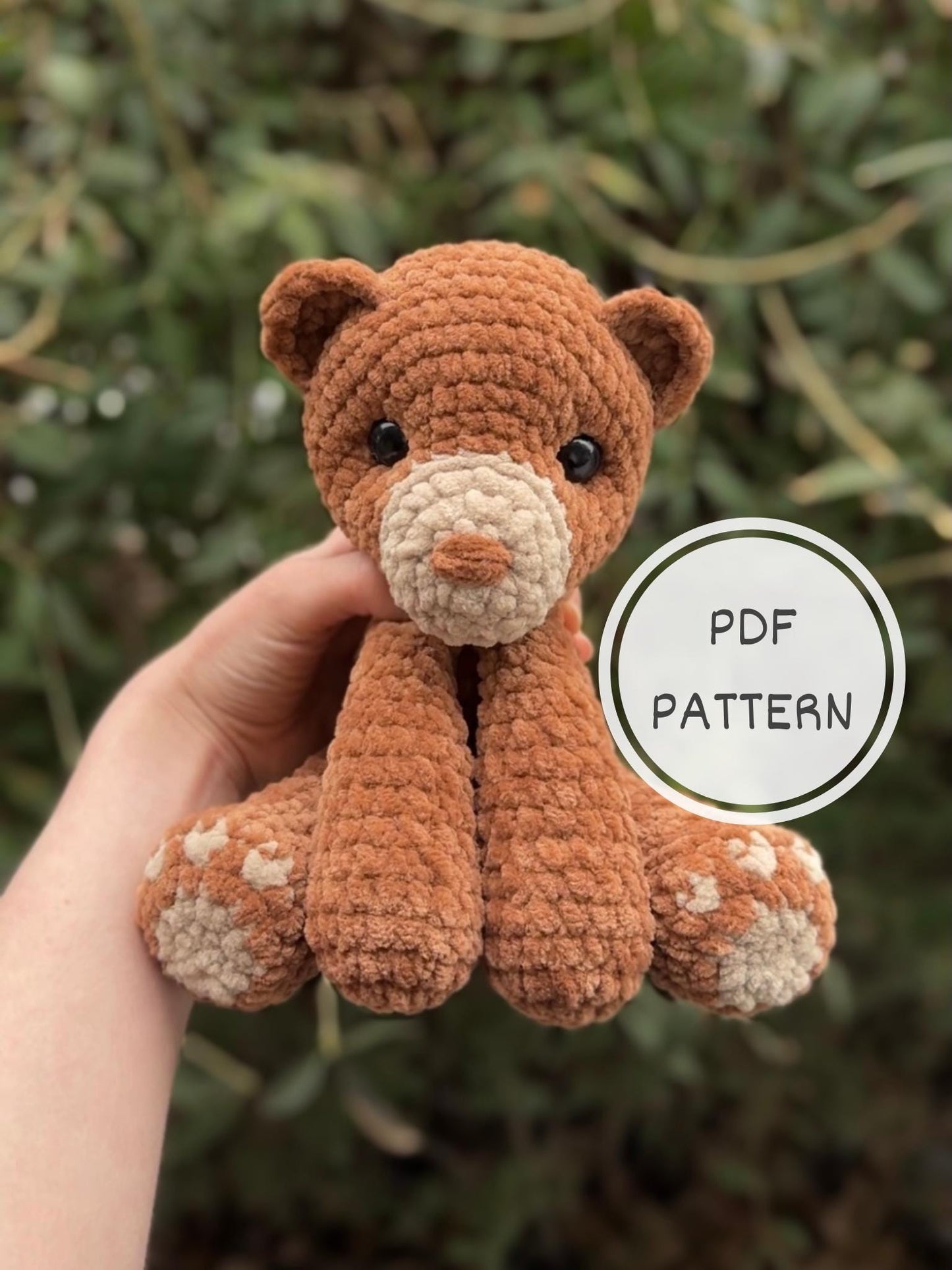 KnotsandSnugglesCo Koda the Bear Amigurumi Crochet Pattern PDF