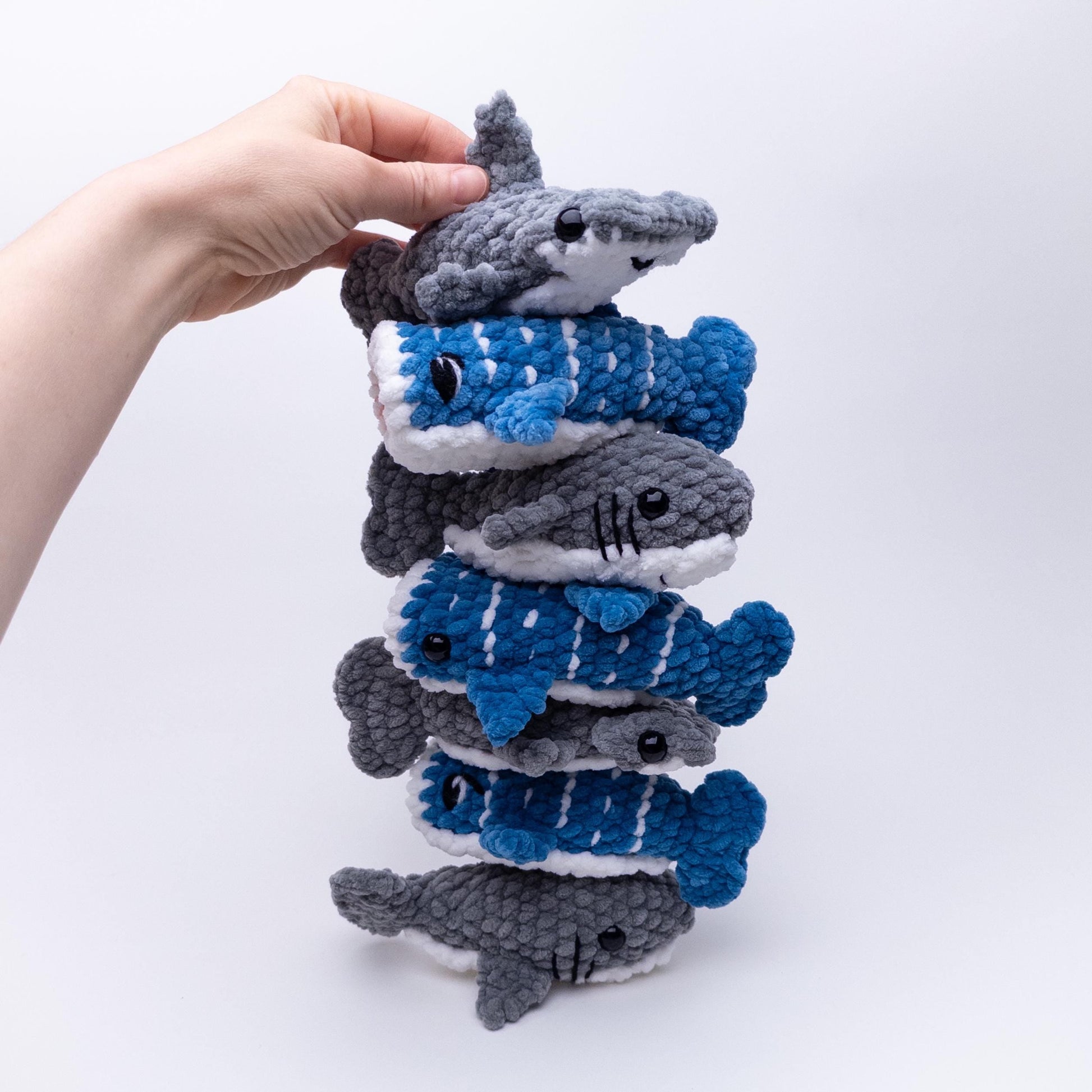 TheresasCrochetShop 3 Mini Shark Amigurumi Crochet Pattern PDF