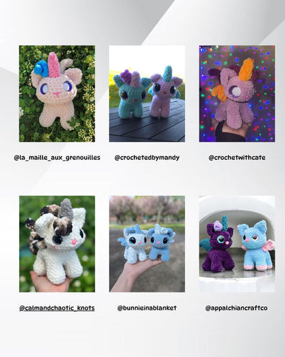SnuggleBeansCrochet Tinker the Unikitty Crochet Pattern Customizable Amigurumi PDF