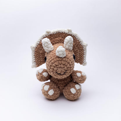 TheresasCrochetShop Theodore the Triceratops Amigurumi Crochet Pattern PDF