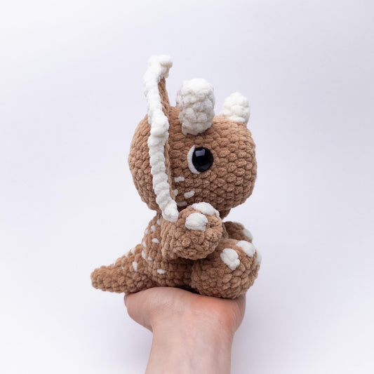 TheresasCrochetShop Theodore the Triceratops Amigurumi Crochet Pattern PDF