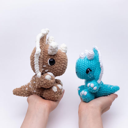 TheresasCrochetShop Theodore the Triceratops Amigurumi Crochet Pattern PDF