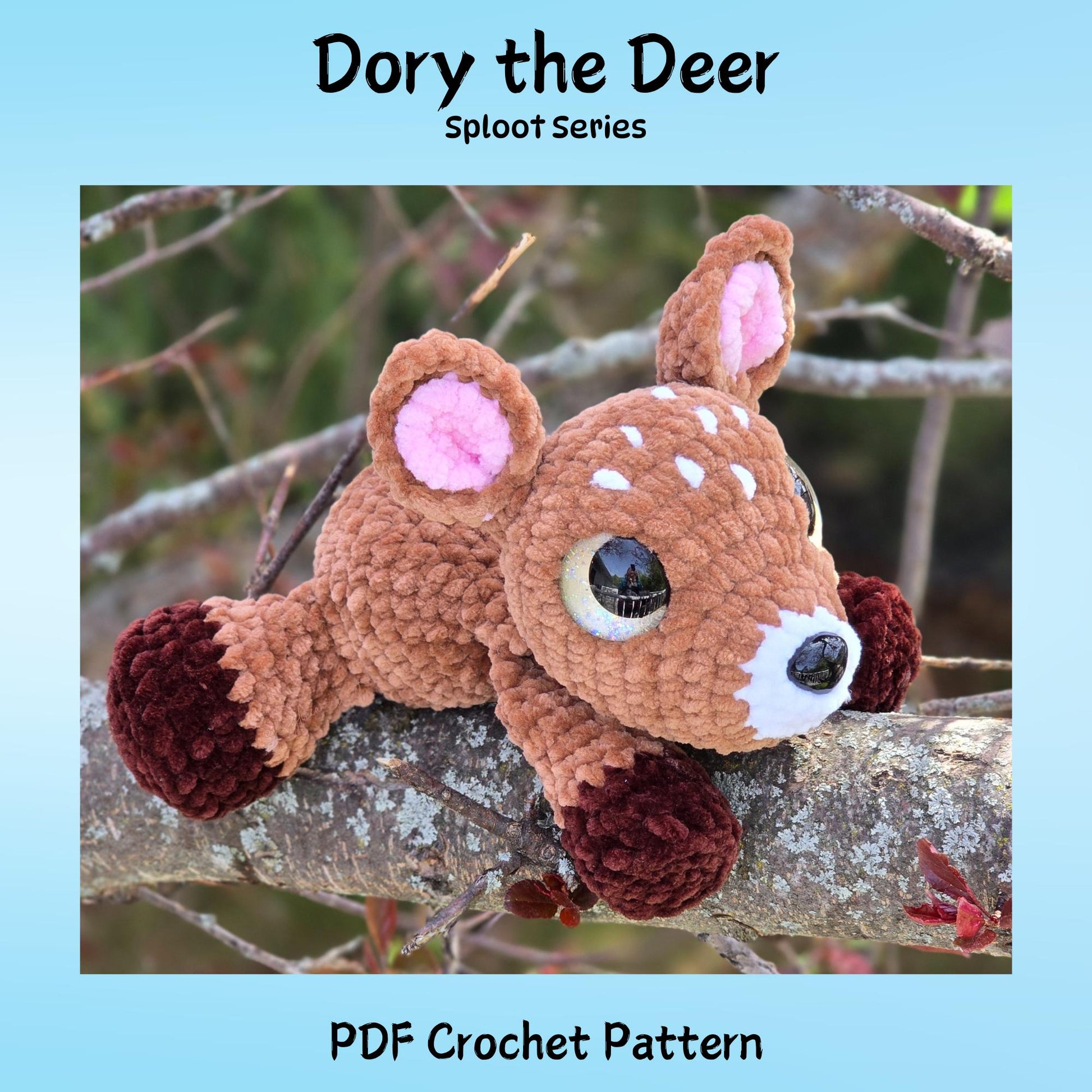 SnuggleBeansCrochet Dory the Deer Crochet Pattern Intermediate Low-Sew PDF