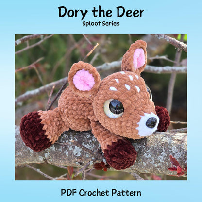 SnuggleBeansCrochet Dory the Deer Crochet Pattern Intermediate Low-Sew PDF