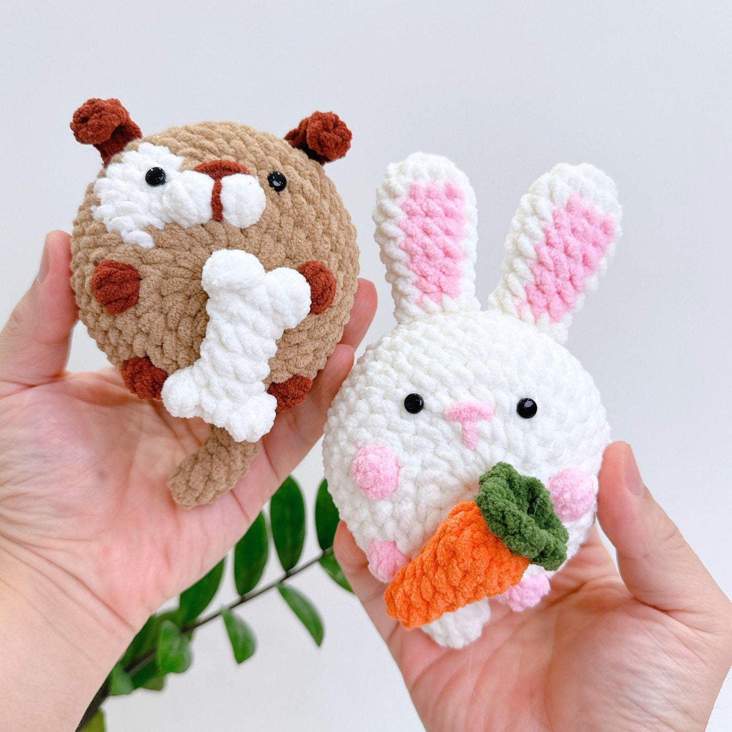 Bedabee Mochi Animal Crochet Pattern Bundle Cat Dog Bunny Amigurumi PDF Tutorial