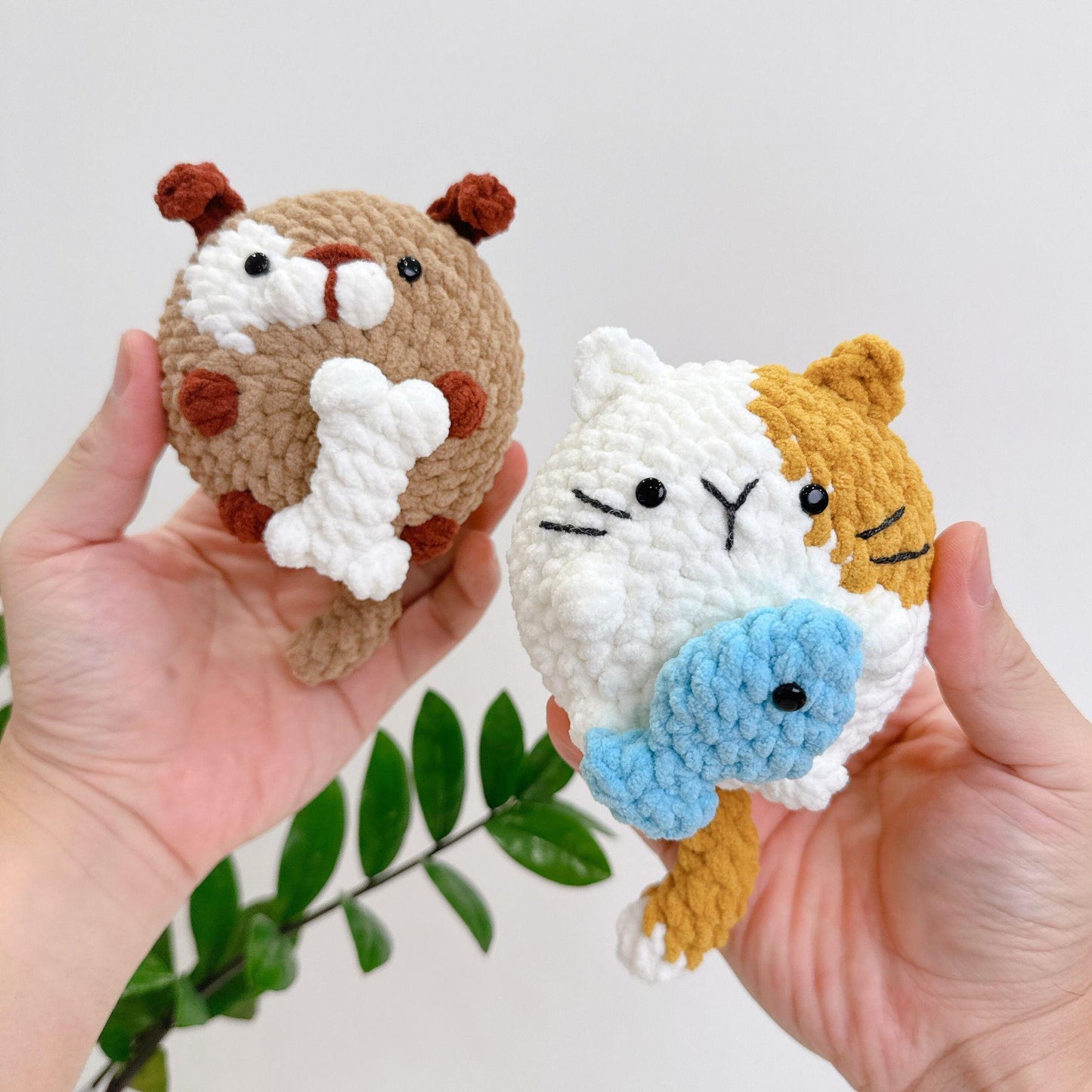 Bedabee Mochi Animal Crochet Pattern Bundle Cat Dog Bunny Amigurumi PDF Tutorial