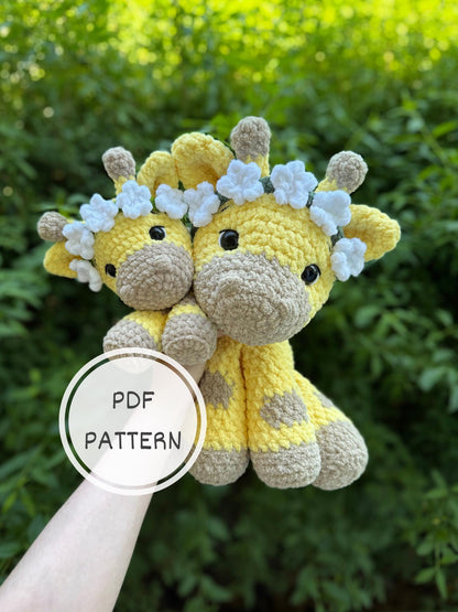 KnotsandSnugglesCo Ginny the Giraffe Crochet Pattern PDF
